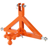 Garvee Receptor de Enganche de 3 Puntos 5 cm para Tractor Categoría 1, Gancho de Remolque, Acero 3mm, Uso en Agricultura, Resistente a la Corrosión, Fácil Instalación