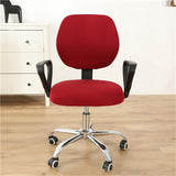 Garvee Funda Para Silla De Oficina Elasticidad Alta Resistente Lavable Poliéster Spandex Diseño Sólido Universal Oficina Hogar - Rojo Vino