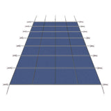 Garvee Cubierta De Seguridad Para Piscina Enterrada 18' X 34' - Malla Resistente, PP Pesado, Costuras Reforzadas, Bloqueo Solar 94% - Jardín Residencial - Azul