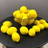 Garvee 12pcs Limones Artificiales Realistas Amarillos Material Seguro Decoración Cocina Fiesta