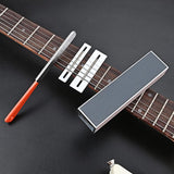 Garvee Kit Profesional De Herramientas Para Luthier - Lima Para Trastes, Barra Niveladora, Protección De Diapasón, Bloque Abrasivo - Aleación De Aluminio Y Acero Inoxidable - Para Guitarra, Bajo Y Ukulele