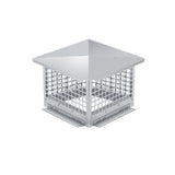 Garvee Tapa De Chimenea 8x8 In Malla Acero Inoxidable 304 Plata Para Exterior Ajustable 6-8 In - Plata