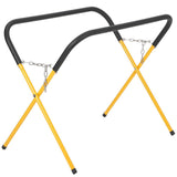 Garvee Soporte de Trabajo Portátil 363 kg Capacidad Ajustable Acero Tubular Plegable para Taller y Garaje Amarillo - Amarillo