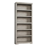 Garvee Estantería de 6 niveles alta ajustable, MDF resistente, gris, para hogar y oficina, 191cm - Gris Carolina Textura