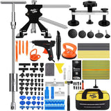 Garvee Set De Reparación De Abolladuras Para Auto 76 Piezas Kit Sin Pintura Mango Ajustable Acero Inoxidable Uso DIY Taller Hogar