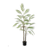 Garvee Palma Artificial Doble Polo 150cm Planta Tropical Falsa Grande Plástico Duradero Decoración Moderna Hogar Oficina Verde - Verde
