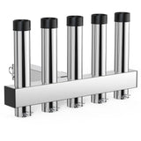 Garvee Soporte para Cañas de Pescar para Coche Acero Inoxidable Ajustable Resistente a la Corrosión Compatible con Receptor de 5 cm - Silver