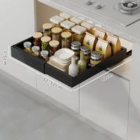 Garvee cajón telescópico extensible Cajones Extraíbles para armarios de Cocina 42 cm profundidad ajustable Acero