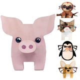 Garvee Soporte De Madera Para Gafas Con Forma De Cerdito, Soporte Para Gafas De Animales, Decoración De Escritorio Para Hogar Y Oficina, Color Natural - Cerdito