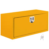Garvee Caja de Herramientas Bajo Camión Serie 1416, Acero 76.2×35.56×40.64cm, Puerta Única Amarilla, Cerradura Segura Impermeable, Organizador para Trabajo Exterior - Naranja