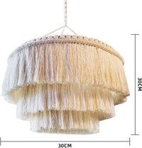 Garvee Pantalla Colgante Lámpara Macramé Estilo Bohemio Decoración Hogar Dormitorio Sala Estar