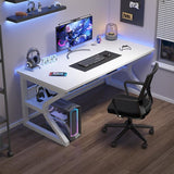 Garvee Escritorio de Ordenador Blanco de 80x50cm Mesa de Estudio Compacta para Dormitorio y Juvenil - Blanco