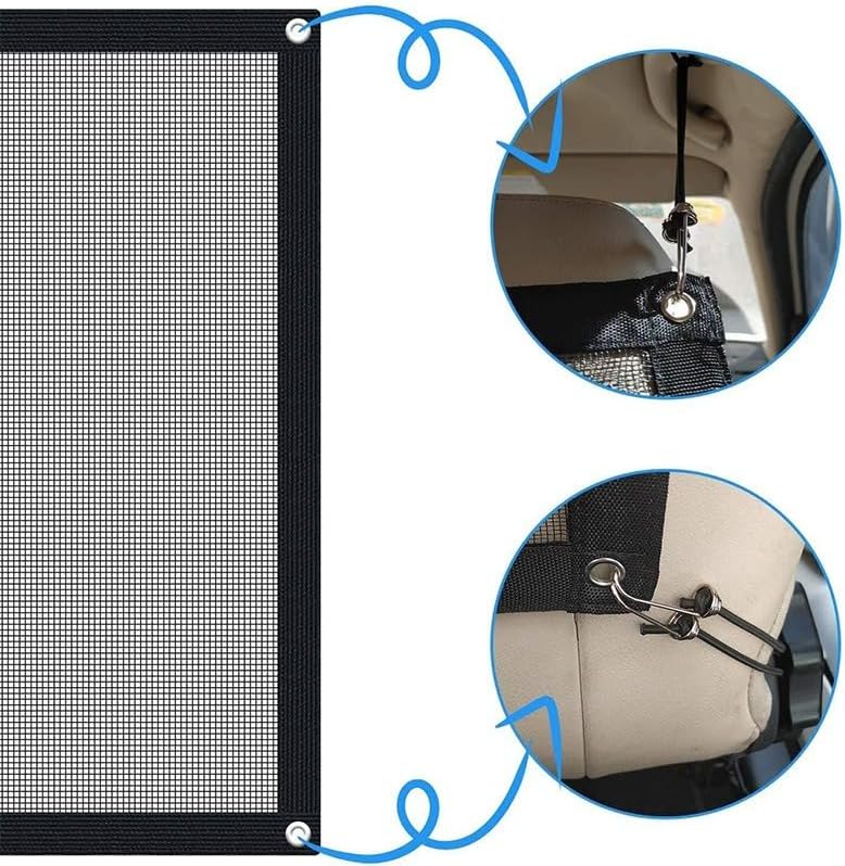 Garvee Barrera Mascota Coche Red Ajustable Transparente Negra SUV Camioneta