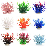 Garvee Plantas Artificiales de Acuario de Silicona Coral Realista y Árbol Marino para Peces Pequeños Camarones Betta Rosa y Blanco - Rosa & Blanco