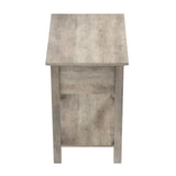 Garvee 8 Mesitas de Noche MDF Garvee estilo artesanal diseño funcional material duradero montaje fácil acabado elegante set 2 piezas - Gris