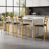 Garvee Set de 2 Taburetes de Bar con Respaldo, Cuero Sintético Resistente, para Cocina y Barra, Color Negro