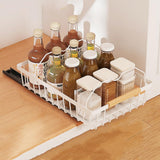 Garvee Organizador De Gabinete Extraíble Cajón Deslizante Resistente Sin Taladros Para Cocina Despensa Plegable - Blanco