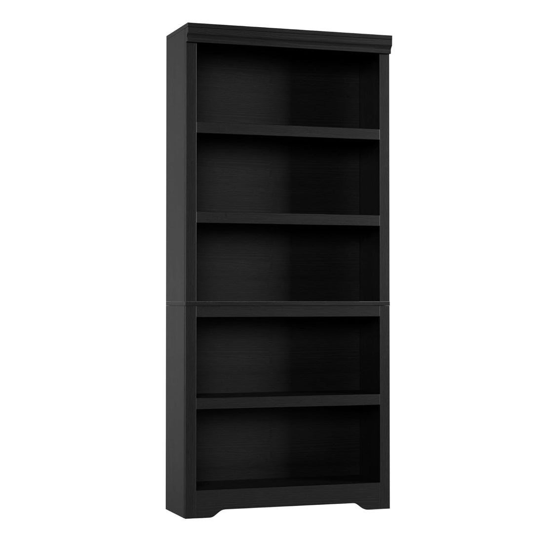 Garvee Estantería de 5 niveles ajustable 175cm de alto, MDF resistente, negra, para sala y oficina