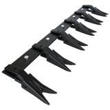 Garvee Barra de Dientes para Cuchara 117 cm Acero Resistente 2068 kg Carga, Dientes Reemplazables, para Tractores Sub-Compactos Construcción Minería - Negro