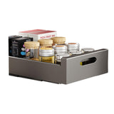 Garvee Cajón telescópico Garvee, cajón extraíble para cocina, 25x43x9 cm, acero al carbono, Gris - Gris