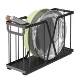 Garvee Organizador De Cocina Estrecho Extraíble Estante Metálico Resistente Con Asa Para Cocina Y Baño 26cm Acero Al Carbono - Negro