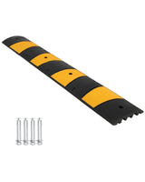 Garvee Tope de Velocidad de Goma con Tiras Reflectantes para Reducción de Velocidad en Entradas 183cm Negro y Amarillo - Negro & Amarillo