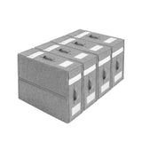Garvee Organizadores De Ropa De Cama Plegables - Juego De 4 Grandes Contenedores Con Asa Y Ventana Para Armarios Y Debajo De La Cama Gris - Gris Juego de 4