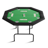 Garvee Mesa Ovalada para 10 Jugadores con Reposabrazos  Mesa Plegable Estilo Club - Verde