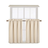 Garvee Verdunkelungsvolants para ventanas beige 66x91.44cm para salón y cocina, aislamiento térmico, privacidad, microfibra
