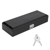 Garvee Caja de herramientas 88x33x17 cm de Aluminio con Patrón de 5 Barras y Diseño Plano para Remolques y Vans Negro - Negro