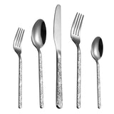 Garvee Set De Cubiertos Martillados Acero Inoxidable 30 Piezas Para 6 Personas Diseño Moderno Acabado Espejo