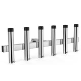 Garvee Soporte para Cañas de Pescar Ajustable Acero Inoxidable para Receptor de Enganche 4 cm - Silver