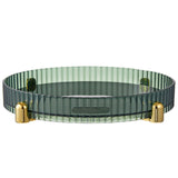 Garvee Organizador Giratorio de Cosméticos 360° con Gran Capacidad y Base Antideslizante para Baño y Cocina, Plástico Verde, 28x28x4.7 cm - Verde