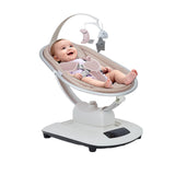 Garvee Columpio Eléctrico para Bebés, 5 Movimientos Apaciguadores y 5 Velocidades, Asiento Ergonómico, Arnés de 5 Puntos, Música Integrada, Portátil, Multicolor, para Casa y Viajes - Caqui