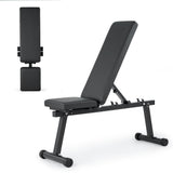 Garvee Banco De Pesas Ajustable Plegable Multi-Posicin Para Gimnasio En Casa Acero Reforzado Diseo Ahorra Espacio Negro