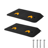 Garvee Rampa de Umbral de Goma Portátil con Alta Capacidad para Usuarios de Sillas de Ruedas en Hogares 10cm Negro - Negro