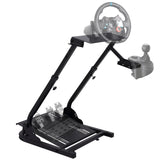 Garvee Soporte Universal para Volante de Carreras de Acero al Carbono, Plegable en Forma L, Ajustable, Compatible con Simuladores de Conducción - Tubo Cuadrado Plegable Tipo L