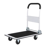 Garvee Carretilla Plataforma Plegable 600 kg Acero Resistente Ruedas de Goma 10 cm Mango Tubular con Agarre de Goma para Hogar y Almacén - A3 Steel