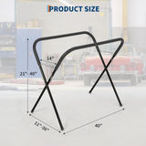 Garvee Banco de Trabajo Plegable 340 kg Capacidad Ajustable y Portátil para Taller y Garaje Acero Tubular Amarillo - Negro
