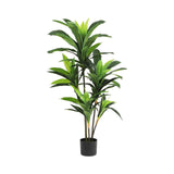 Garvee Árbol Artificial Dracaena Realista Grande Maceta Plástico Duradero Decoración Interior Exterior Verde - Verde