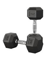 Garvee Set de Mancuernas Hexagonales 2-23 kg con Núcleo de Hierro Fundido y Recubrimiento de Goma para Entrenamiento en Casa, Mango de Acero Carbono Texturizado, Antideslizante, Antirrodadura