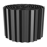 Garvee Bordura de Jardín de Metal Corrugado 244x610 cm Acero Galvanizado Negro 4-Pack para Césped y Cama de Flores