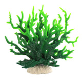 Garvee Plantas Artificiales de Acuario de Silicona Verde, Coral Realista y Árbol Marino, Flexible y Seguro para Peces Pequeños, Camarones, Betta - Verde