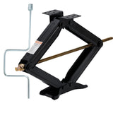 Garvee Gato Estabilizador RV de Acero Q235, 60.96cm 2268kg, Tijera Monopieza, Base Estable Nivelación Fácil para Camper y Remolque - Negro