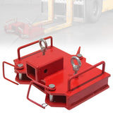 Garvee Receptor de Enganche para Carretilla Elevadora 5cm, Bola, Acero Rojo, Alta Capacidad para Agricultura, Construcción y Transporte