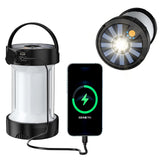 Garvee Lámpara Solar De Camping LED Recargable, 4 Modos De Luz, Linterna Portátil Para Pesca Y Caza, Color Negro - Negro
