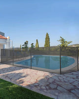 Garvee Valla para Piscina 122x1463 cm Malla PVC Teslin Estructura Acero Inoxidable Protección Niños Mascotas Uso Piscinas Enterradas