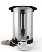 Garvee Cafetera Comercial 100 Tazas 14L Acero Inoxidable 304 Doble Calentador 1500W Grifo Silicona Para Catering Oficinas Eventos