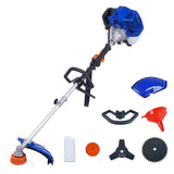 Garvee Recortadora De Césped 3 En 1 Con Cabezal, 2 Cuchillas Y Cortasetos Para Jardín, Ligera Y Duradera, Multifuncional - Azul