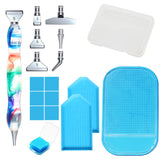 Garvee Set bolígrafos pintura diamantes puntas metálicas acero inoxidable diseño ergonómico 6 colores herramientas pintura diamantes 5D - 